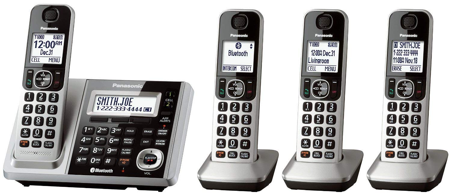 Amazon.com: Panasonic KX-TGF374S DECT 4-Handset Landline Telephone